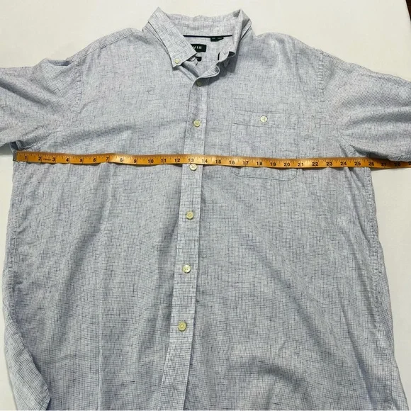 Orvis Men’s XL Blue White Plaid Button Down Short Sleeve Shirt - Picture 4 of 8